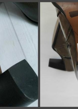 41р шкіра!нові італія minelli,лакові шкіряні черевики ботильйони5 фото