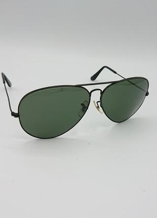 Вінтажні сонцезахисні окуляри авіатори 90х з натуральним склом1 фото