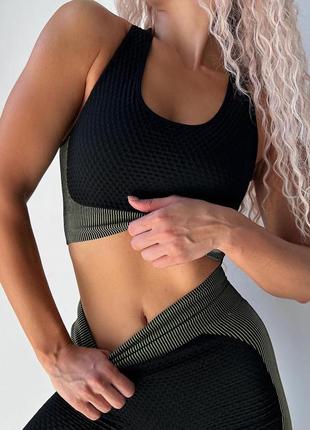 Костюм для фітнесу трійка з рашгардом5 фото