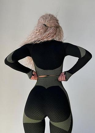 Костюм для фітнесу трійка з рашгардом4 фото