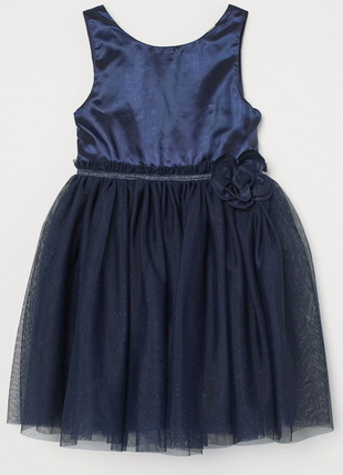 Темно-синя сукня h&m
