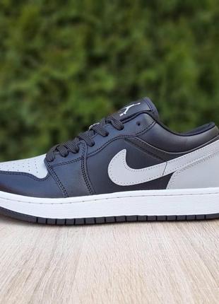 Мужские кроссовки nike air jordan 23 чорні з сірим на білій 42