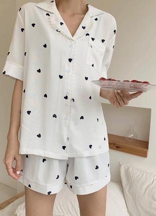Женская пижама ( рубашка + шорты)
