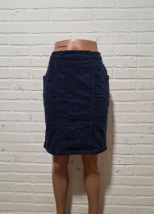 Женская вельветовая классическая юбка1 фото