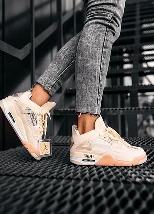 Jordan 4 x off white cream кросівки жіночі найк аір — купити в