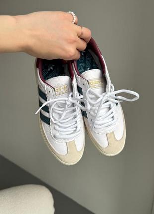Кроссовки adidas spezial white beige red2 фото