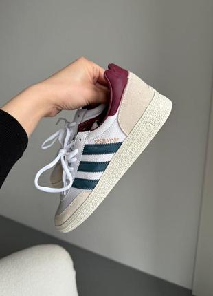 Кроссовки adidas spezial white beige red3 фото