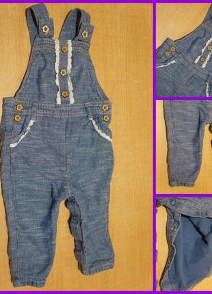 George джинсовый комбинезон 6-9 мес джинсовий комбінезон