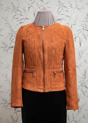 Легка текстильна куртка amisu на блискавці (xs-s)1 фото