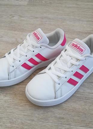 Кроссовки белые adidas grand court 31 размер