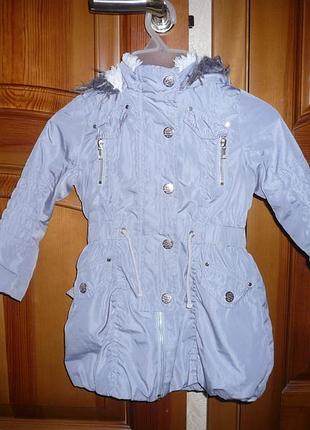 Демі Куртка 3-4 роки 98-104 см некст на меховушке без утеплювача