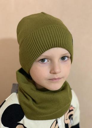 Базовый весенний комплект на мальчика шапка и хомут набор
