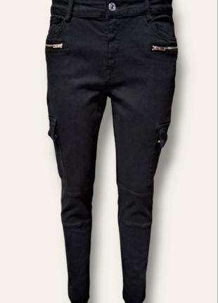 Черные брюки джинсы6 фото