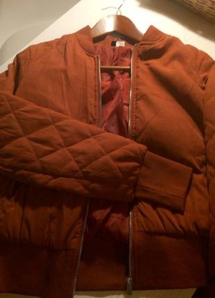 Куртка бомбер h&m оригинал велюр xs s