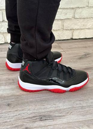 Кроссовки мужские air jordan 11 retro playoffs bred aj11 ейр джордан 11 ретро черные3 фото