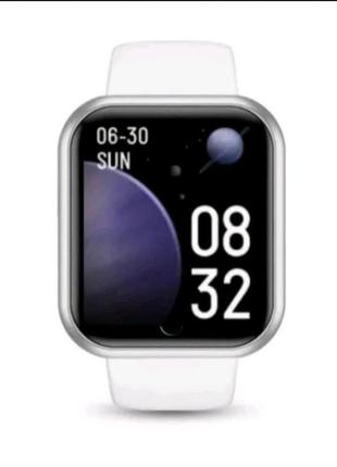 Смарт-часы smart watch шагомер подсчет калорий цветной экран, белые3 фото