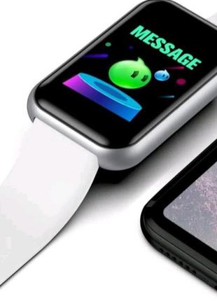 Смарт-часы smart watch шагомер подсчет калорий цветной экран, белые2 фото