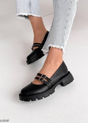 Premium! женские кожаные черные лоферы на каблуке весенне осенние туфли натуральная кожа весна3 фото