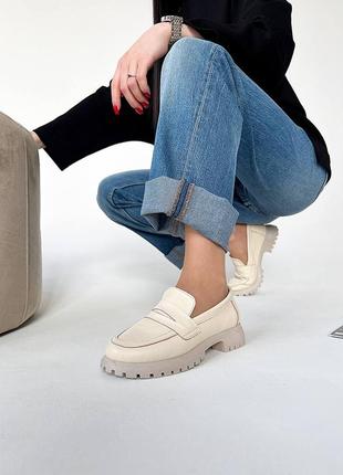 Кожаные лоферы