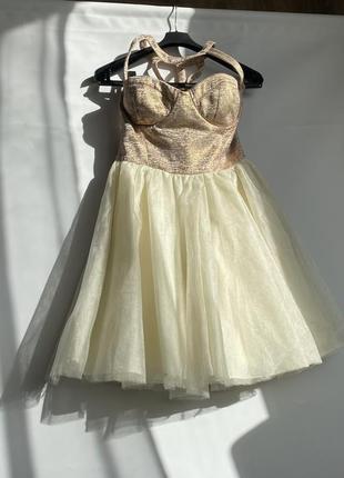 Платье корсет фатиновое юбка праздничное платье вечернее платье пышное5 фото