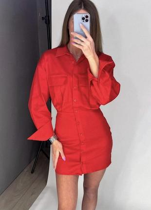 Стильное коттоновое платье zara