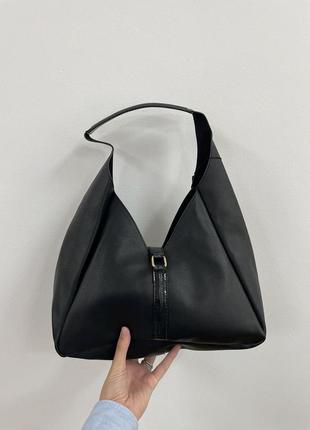 Женская сумка 👜  g-hobo medium leather black