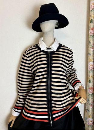 Хлопок,кардиган в полоску, большой размер,