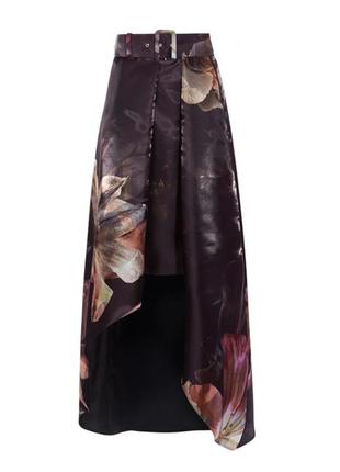 Coast максі спідниця, квітковий принт, ддовга святкова, на випускний з топом, спідниця з високою посадкою2 фото