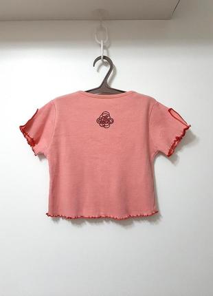 Відмінної якості футболка дитяча рожева бавовна короткі літні рукави на дівчинку 1,5-2,5года5 фото
