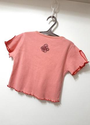 Відмінної якості футболка дитяча рожева бавовна короткі літні рукави на дівчинку 1,5-2,5года6 фото