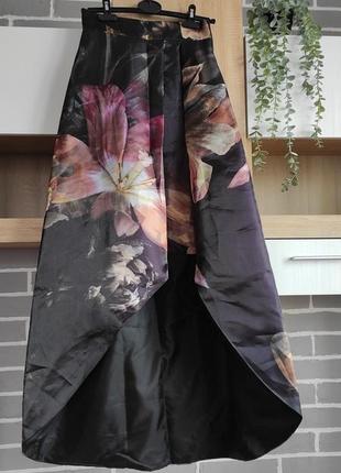 Coast максі спідниця, квітковий принт, ддовга святкова, на випускний з топом, спідниця з високою посадкою3 фото