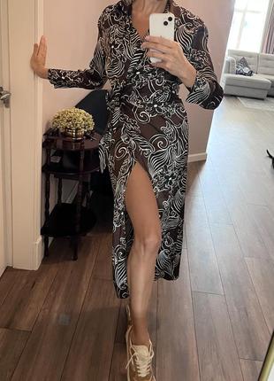 Красивезна сатинова сукня zara