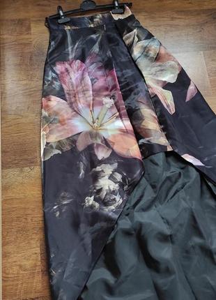 Coast максі спідниця, квітковий принт, ддовга святкова, на випускний з топом, спідниця з високою посадкою8 фото