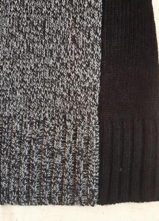 Черно серое платье туника теплое вязаное на девочек  2 и 12 лет punkidz франция4 фото