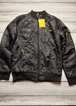 Чорна куртка-бомбер чоловіча stanley bomber jacket m,l,xl4 фото