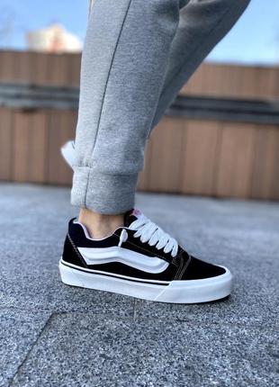 Vans knu school black&white2 фото