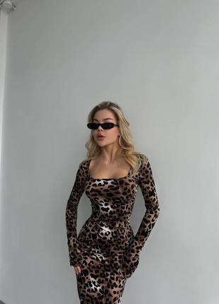 Сукня максі в леопардовому принті🐆
