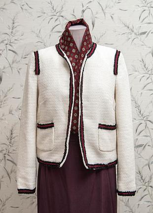 🧥 кардиган mango suit прямого крою з торочками, еur l, usa m