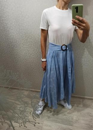 Красивая стильная летняя асимметричная юбка zara котон10 фото