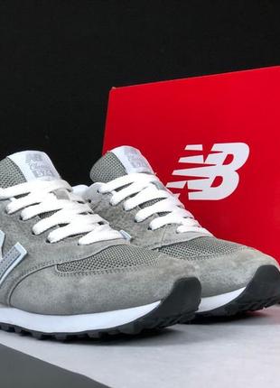 Мужские замшевые кроссовки с сеткой в стиле new balance 574 🆕 нью баланс 5742 фото