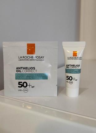 Anthelios oil correct, солнцезащитный корректирующий гель-крем la roche-posay ля рош защита от солнца spf50+1 фото