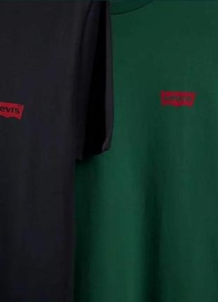 Фирменние футболки levis sport casual котон черная зеленая базовая оригинал базовая опт3 фото