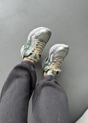 Кроссовки asics gel-1130 silver/green9 фото