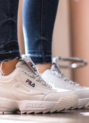 Кроссовки fila disruptor, белые кросовки, білі кросівки5 фото