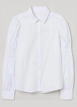 Белая рубашка/блузка от h&amp;m3 фото