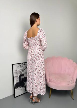 Женское платье длинная длина миди с разрезом спереди с длинным рукавом3 фото