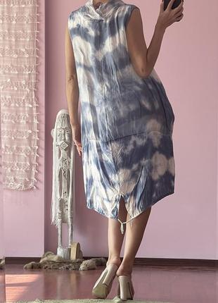 Шовковий сарафан, сукня асиметрична на затяжці2 фото