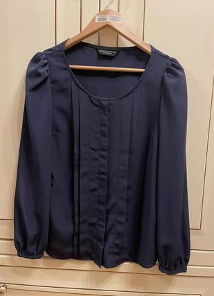 Блуза женская дизайнерская, темно-синий цвет doroty perkins1 фото