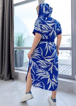 Красиве, стильне літнє плаття вільного крою 50-64 рр. женское длинное платье батал 015530 вл7 фото