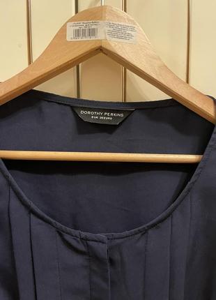 Блуза жіноча дизайнерська, темно-синій колір doroty perkins2 фото